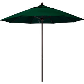 Venture 9' Patio Umbrella, Bronze Pole, Olefin Hunter Green Fabric