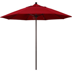 Venture 9' Patio Umbrella, Bronze Pole, Olefin Red Fabric