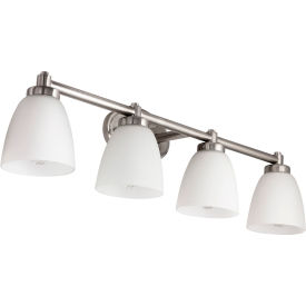 Bell Shaped Vanity Light Fixture, 100W, 33-1/2"L, Brushed Nickel