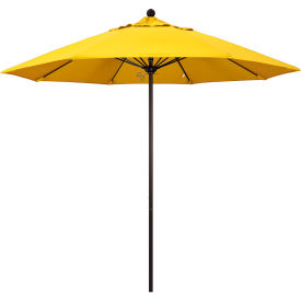 Venture 9' Patio Umbrella, Bronze Pole, Olefin Lemon Fabric