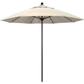 9' Patio Umbrella, Bronze Pole, Olefin Antique Beige Fabric