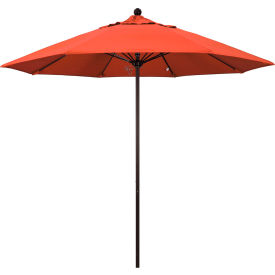 9' Patio Umbrella, Bronze Pole, Olefin Sunset Fabric