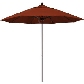 9' Patio Umbrella, Bronze Pole, Olefin Terracotta Fabric