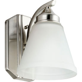 Modern Bell Shaped Vanity Light Fixture, 100W, 7-3/4"L, Brushed Nickel