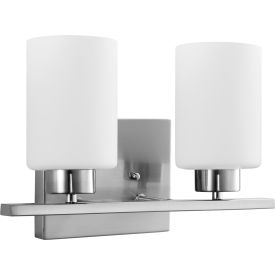Modern Cylinder Vanity Light Fixture, 60W, 13"L, Brushed Nickel