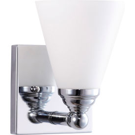 Cone Shade Vanity Light Fixture, 60W, 5"L, Brushed Nickel