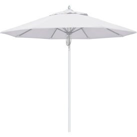 Newport 9' Patio Umbrella, Silver Pole, Sunbrella 1A Natural Fabric