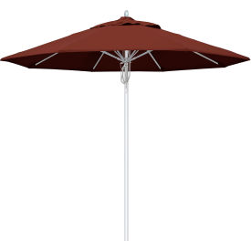 Newport 9' Patio Umbrella, Silver Pole, Sunbrella 2A Henna Fabric