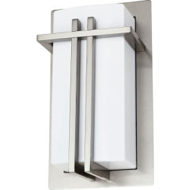 Decorative Square Wall Sconce Vanity Light Fixture, 60W, 6-1/2"L, Brushed Nickel