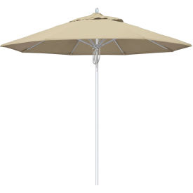 Newport 9' Patio Umbrella, Silver Pole, Sunbrella 1A Antique Beige Fabric