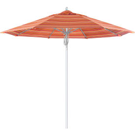 Newport 9' Patio Umbrella, Silver Pole, Sunbrella 1A Dolce Mango Fabric