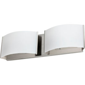 LED Decorative Vanity Light Fixture, 20W, 1300 Lumens, 14-7/8"L, Brushed Nickel