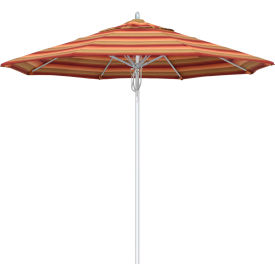 Newport 9' Patio Umbrella, Silver Pole, Sunbrella Astoria Sunset Fabric
