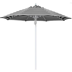 Newport 9' Patio Umbrella, Silver Pole, Sunbrella 2A Cabana Classic Fabric