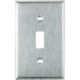 Toggle Switch Plate, 1-Gang, Silver, Pack of 12