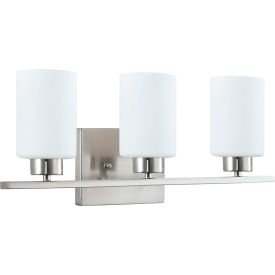 Modern Cylinder Vanity Light Fixture, 60W, 22"L, Brushed Nickel
