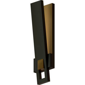 Ambiate Modern LED Wall Sconce Vanity Light, 12W, 250 Lumens, 4-13/16" Length, Bronze/Black