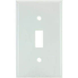 Toggle Switch Plate, 1-Gang, White, Pack of 12