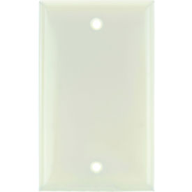 Blank Switch & Receptacle Plate, 1-Gang, Almond, Pack of 12