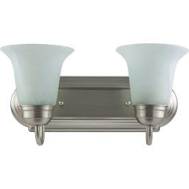 Traditional Bell Shaped Vanity Light Fixture, 60W, 14"L, Brushed Nickel