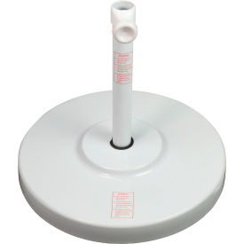 Umbrella Base with Steel Cover, 54 lbs., White