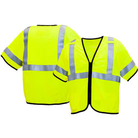 Type R Class 3 Flame Resistant Vest, Size M, Hi-Vis Lime