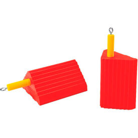 General Purpose Wheel Chock, 30000 lb. Load Capacity, 10"L x 8-1/2"W x 5"H, Pack of 2