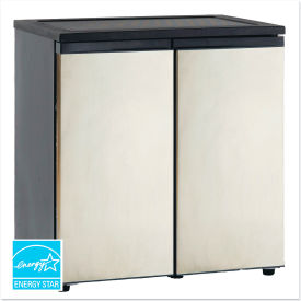 Side By Side Refrigerator/Freezer, 5.5 Cu. Ft. Capacity, Black/Stainless Steel
