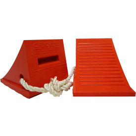 General Purpose Wheel Chock, Polyurethane, 11-1/2"L x 9"W x 8-1/2"H, Pack of 2