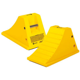All-Terrain Heavy Duty Wheel Chock with Rubber Pad, Polyethylene, 15"L x 8"W x 8"H