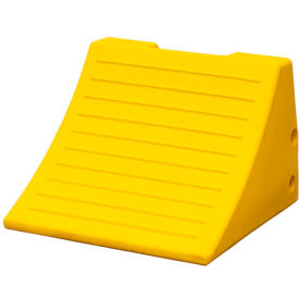 Heavy Duty Wheel Chock with Rubber Pad, Polyethylene, 14-1/2"L x 14-1/2"W x 11"H