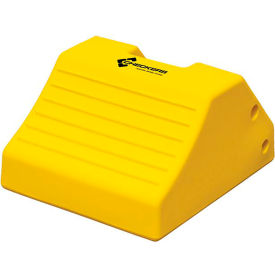 Heavy Duty Wheel Chock with Rubber Pad, Polyethylene, 18"L x 15"W x 9-1/2"H