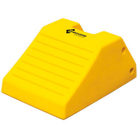 Heavy Duty Wheel Chock with Rubber Pad, Polyethylene, 21-1/2"L x 14-1/2"W x 10"H
