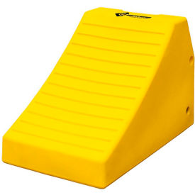 Heavy Duty Wheel Chock with Rubber Pad, Polyethylene, 24"L x 14"W x 15-1/4"H