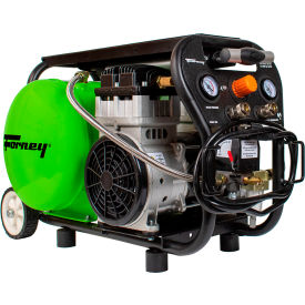 Fornair Portable Oil Free Air Compressor, Horizontal, 4 Gal. Cap., 2 HP, 120 PSI