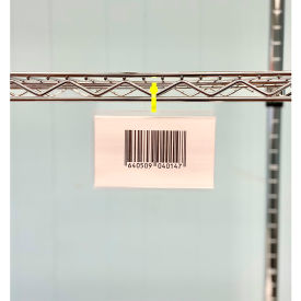 Hang Style Label Holder with Holes, 4"L x 2"H, Matte Clear, Pack of 12