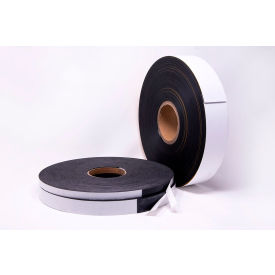 Self Adhesive Magnetic Roll Stock, 50'L x 2"H x 0.06" Thick, Black