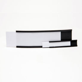 Magnetic "C" Channel Label Holder, 4"L x 2"H x 0.06" Thick, Black, Pack of 25