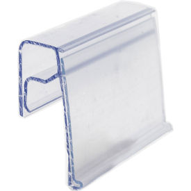 Clip Label, 16-1/2"L x 1-1/4"H, Clear, Pack of 12