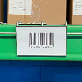 Deck ID Label Holder, 6"L x 4"H, Matte Clear/Gray, Pack of 25