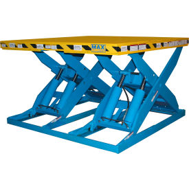 Max-Double Wide Scissor Lift Table, Hand Operated, 12000 lb. Cap., 50"L x 48"W, 230/460V