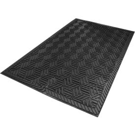 SuperScrape Plus Entrance Mat, 3/16" Thick, 4'W x 6'L, Black