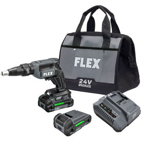 Brushless Drywall Screw Gun Kit with 2.5Ah Lithium-Ion Batteries, 24V