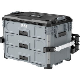 3 Drawer Tool Box, 22"L x 15-1/8"W x 16-5/16"H, Gray