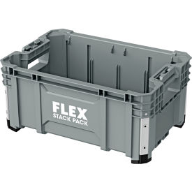 Stack Pack Crate Tool Box, 21-7/8"L x 15-3/8"W x 10-15/16"H, Gray