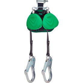 Personal Fall Limiter, Twin-Leg, Large Aluminum Snap Hook, 8'L