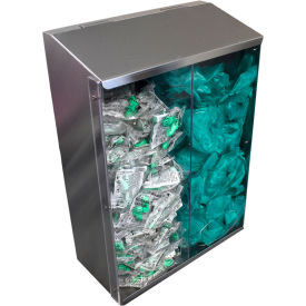 Single Bulk Dispenser, 12"W x 5-7/8"D x 17"H, Silver/Clear