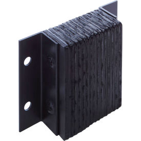 Econo Laminated Dock Bumper, Rectangular, 12"W x 10"H, 4" Projection, Black