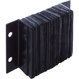 Econo Laminated Dock Bumper, Rectangular, 14"W x 10"H, 4" Projection, Black