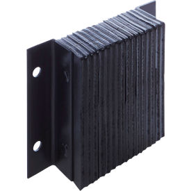 Econo Laminated Dock Bumper, Rectangular, 14"W x 12"H, 4" Projection, Black